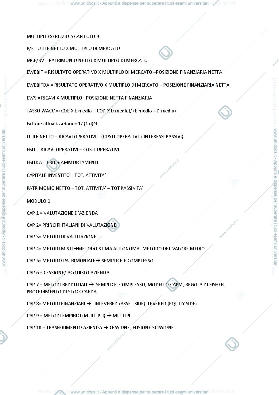 Anteprima pagina 1 — indici e multipli