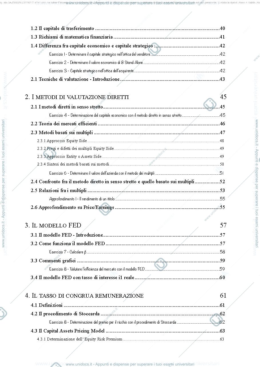 Anteprima pagina 4 — valutazione d'azienda