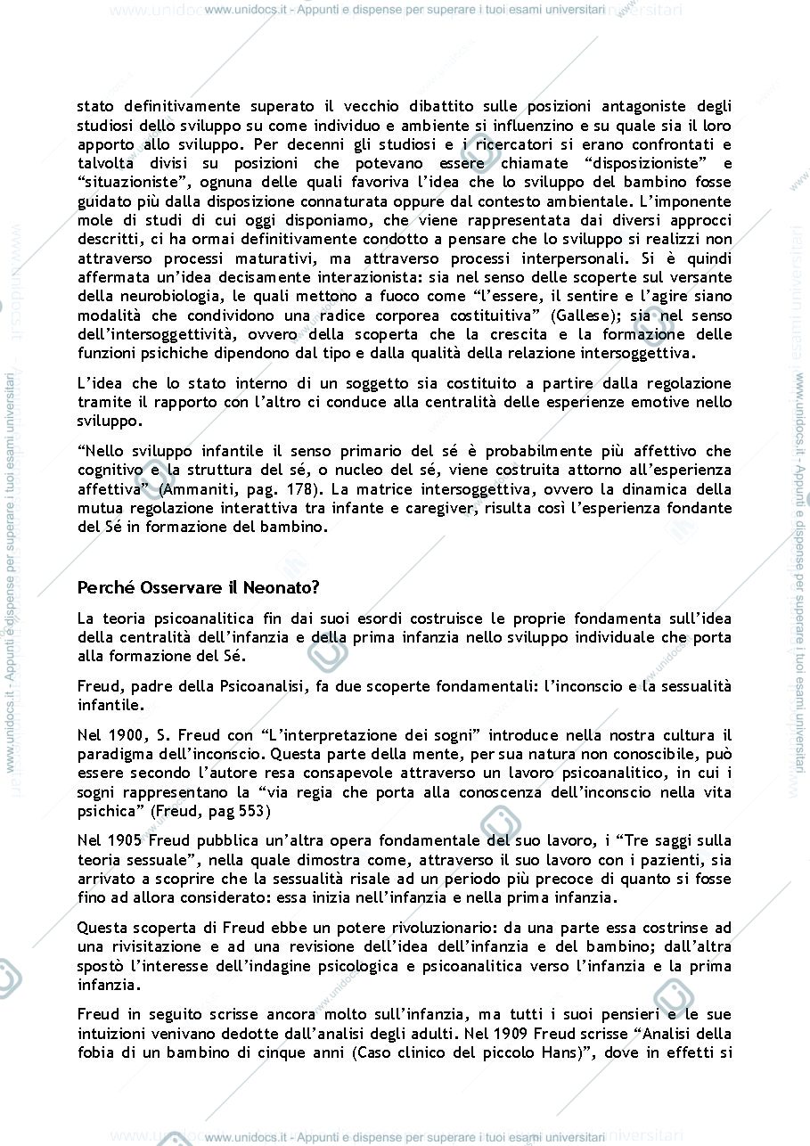 Anteprima pagina 2 — L’Infant Observation: un approccio allo sviluppo