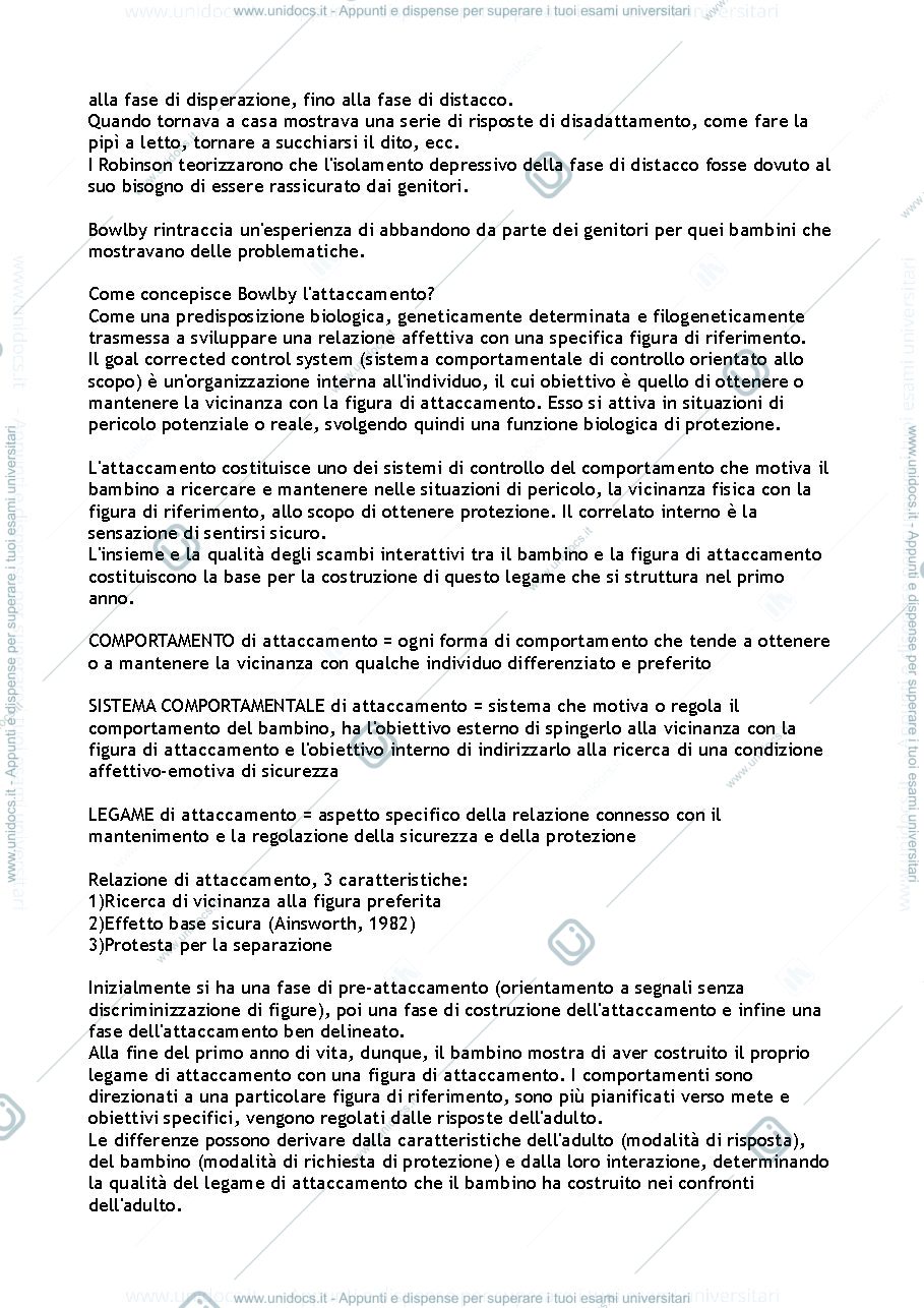 Anteprima pagina 3 — Appunti lezioni "Valutazione dei Legami di Attaccamento nel Ciclo di Vita" (Tani)