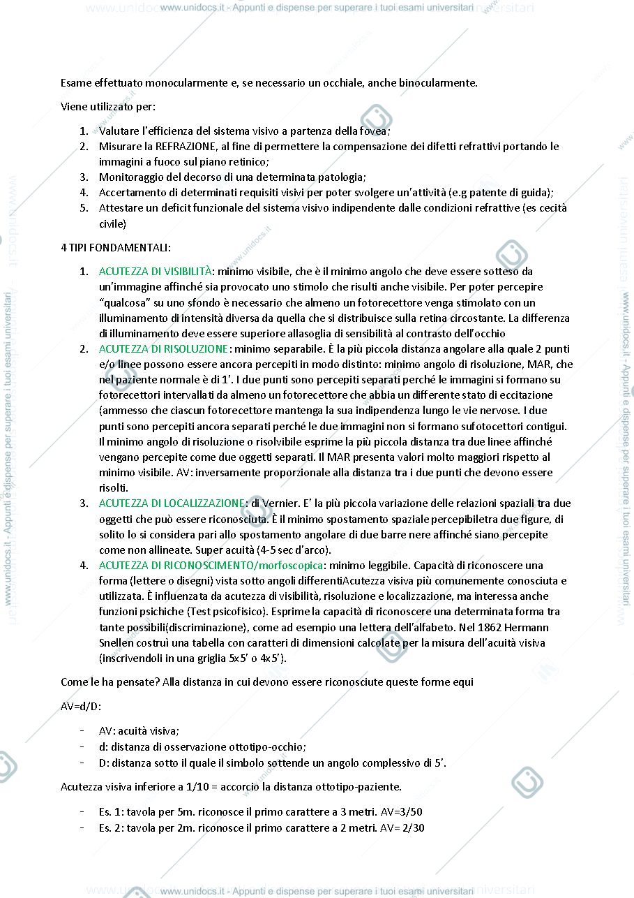 Anteprima pagina 2 — L'esame visivo del paziente