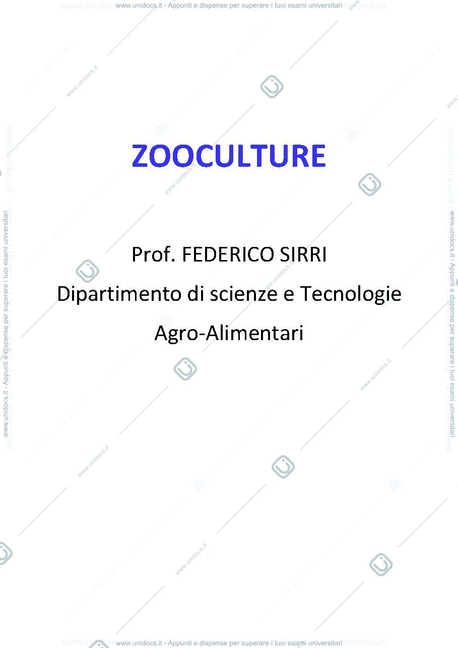 Anteprima pagina 1 — ZOOCOLTURE ( PROF SIRRI ) 