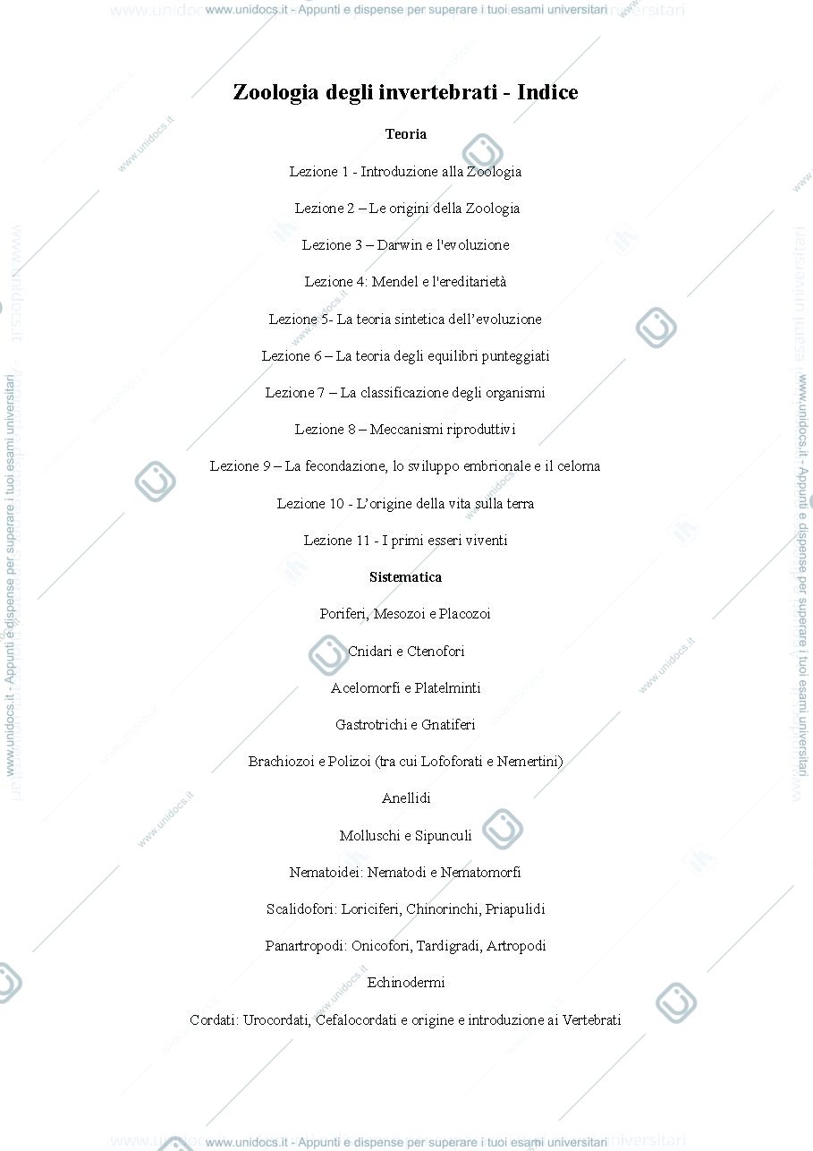 Anteprima pagina 1 — Zoologia