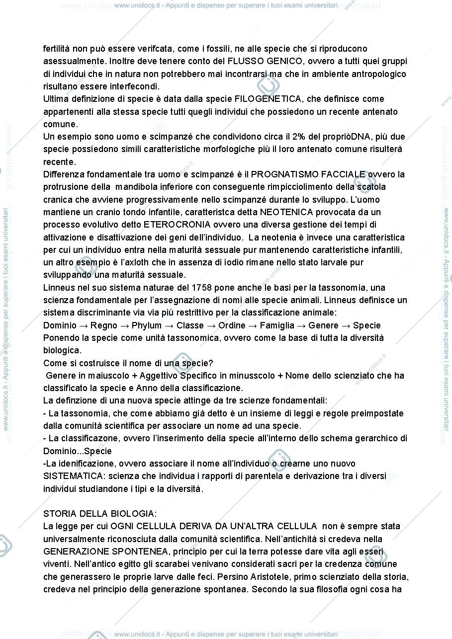 Anteprima pagina 3 — Zoologia appunti riassunti