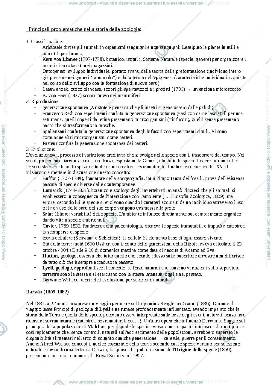 Anteprima pagina 1 — Zoologia 