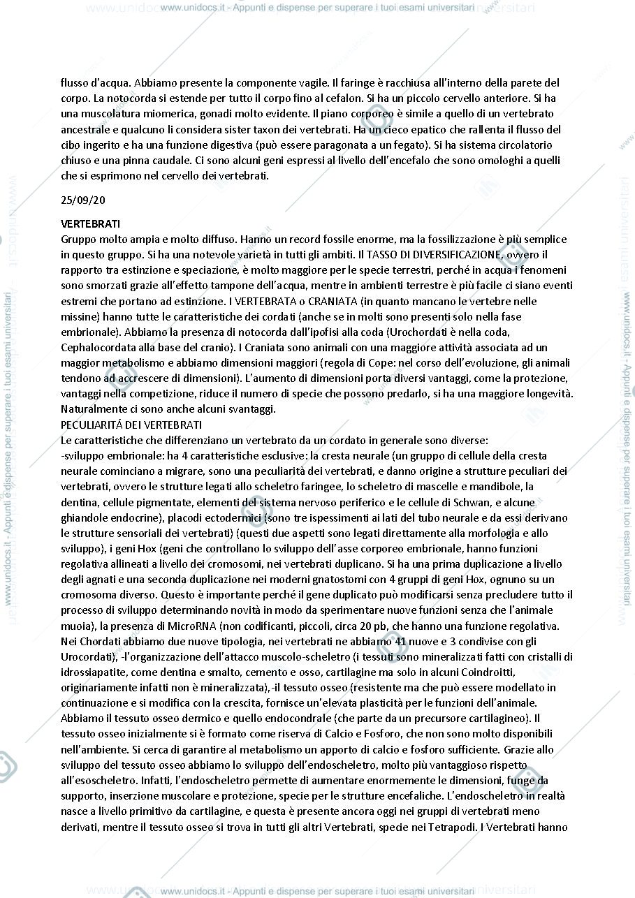 Anteprima pagina 2 — Zoologia dei vertebrati