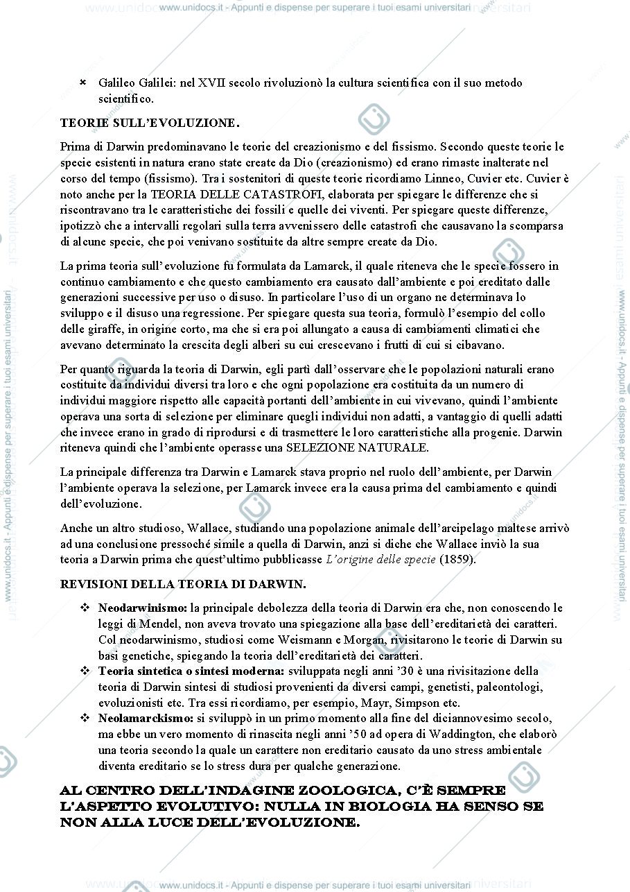 Anteprima pagina 3 — ZOOLOGIA GENERALE.