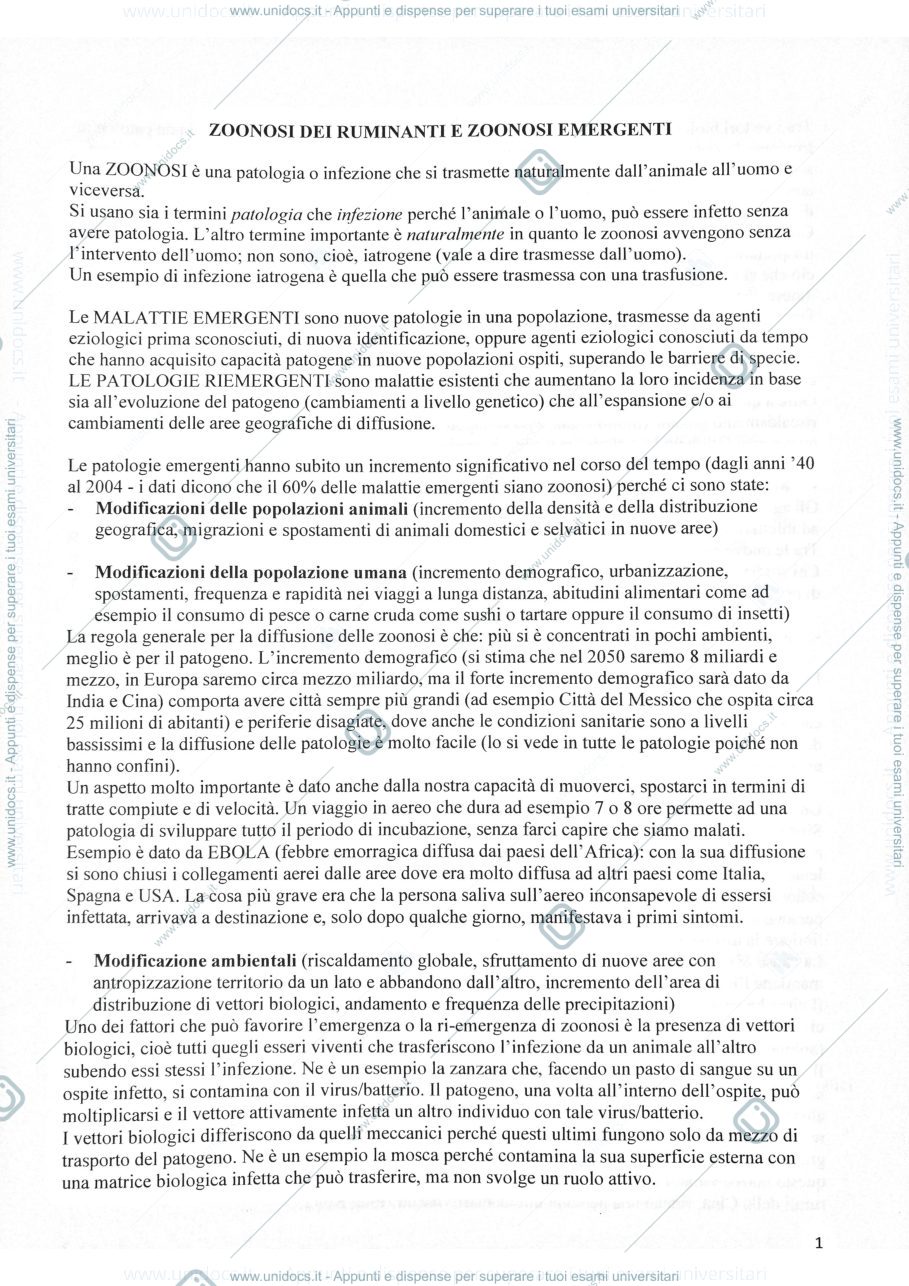 Anteprima pagina 1 — Zoonosi Parte 1