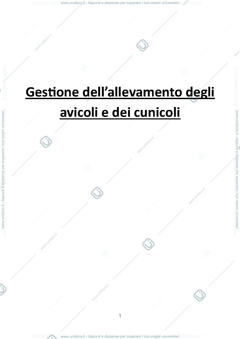 Anteprima pagina 1 — Gestione dell’allevamento degli avicoli e dei cunicoli