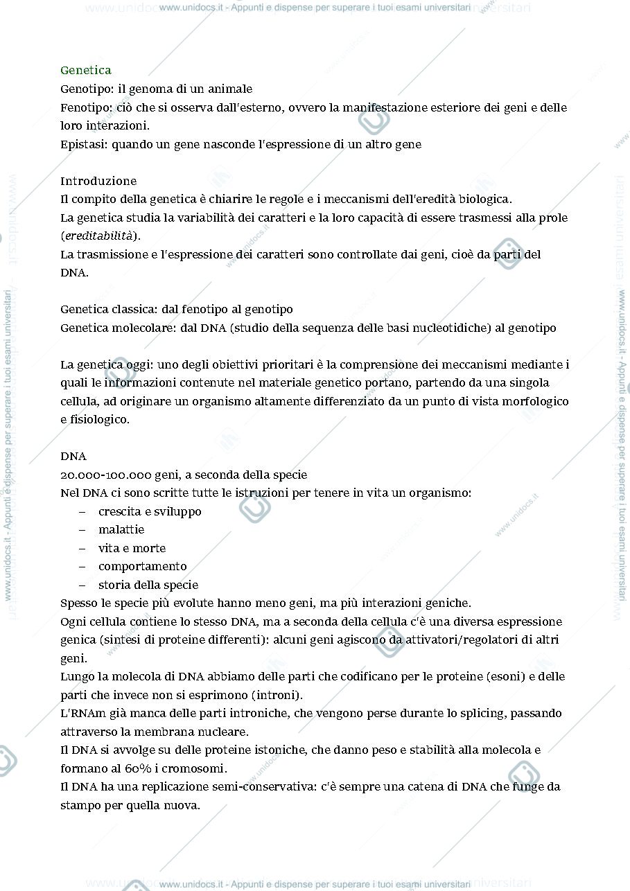 Anteprima pagina 1 — Genetica